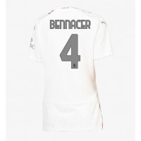 Camiseta AC Milan Ismael Bennacer #4 Segunda Equipación Replica 2023-24 para mujer mangas cortas